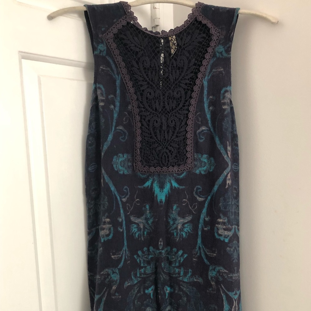 Free People Crochet Front Mini Dress, size xs.